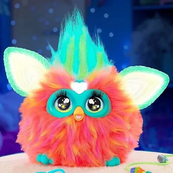 NEW 2023 Hasbro Furby Coral Pink Interactive Plush Voice Activated Sings *READ* - Picture 8 of 8